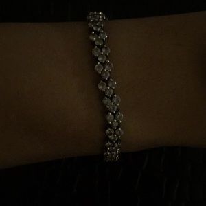 925 poor silver and sapphire crystals